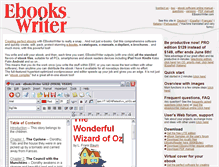 Tablet Screenshot of ebookswriter.com